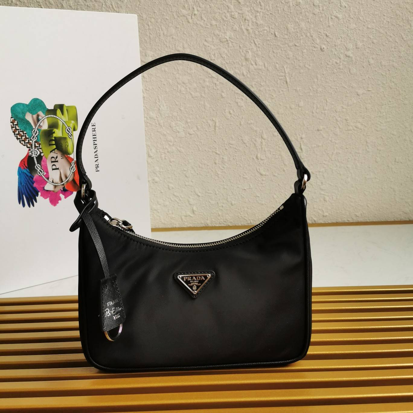 1NE204 BLACK HOBO PRADA