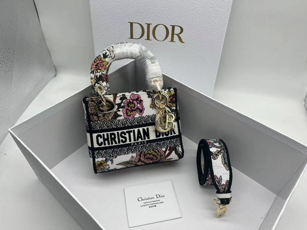 LADY DIOR FLORAL BAG