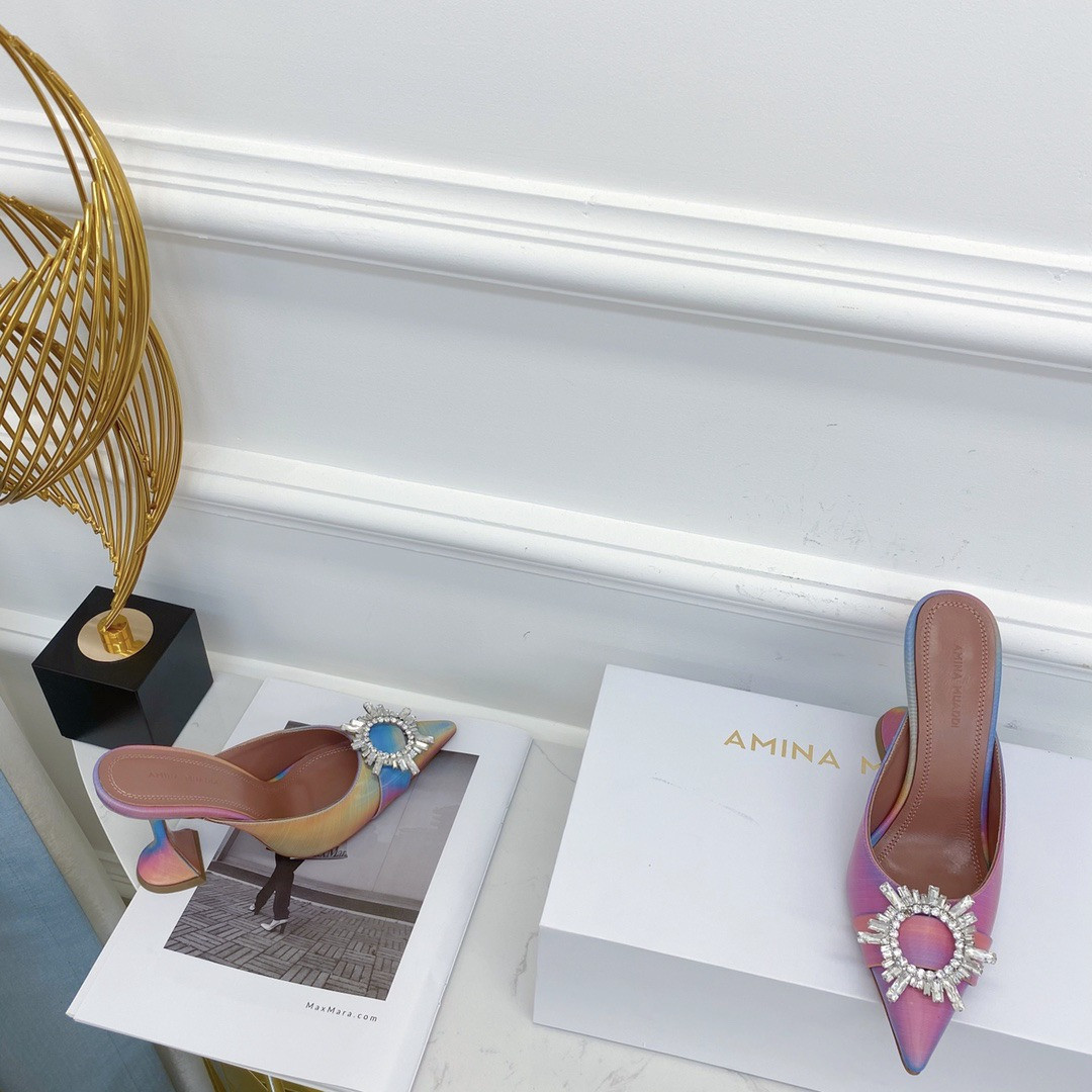 S87472 AMINA MUADDI PINKCOLOR HEELS