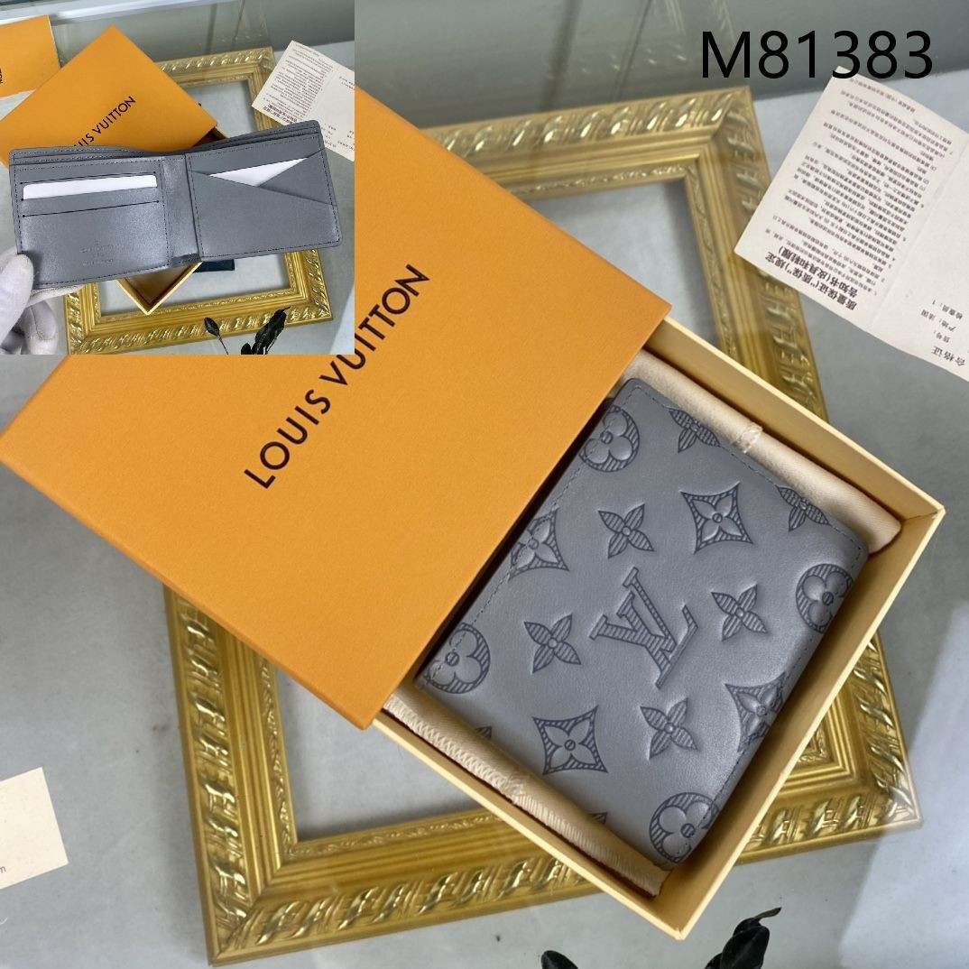 M81384 GREY LV WALLETS