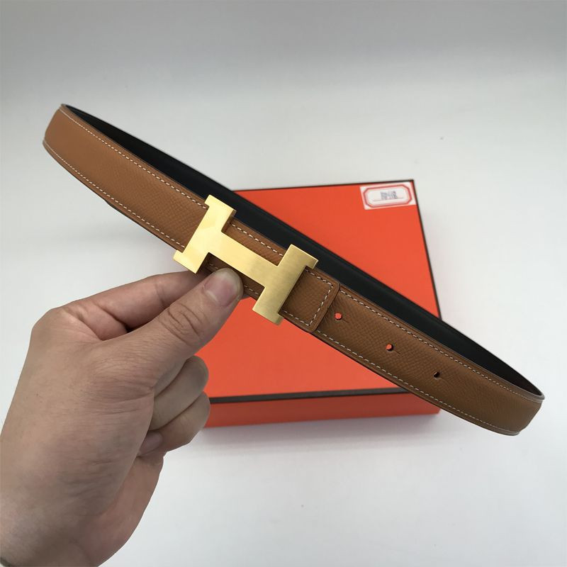 S08474 GOLD HERMES 2.5CM BELT