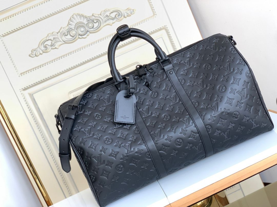 M44810 BLACK MONOGRAM KEEPALL 50
