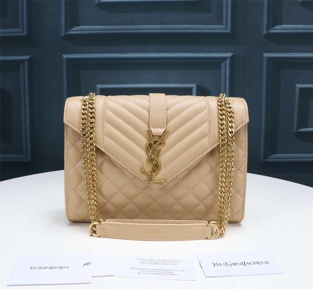 487206 BEIGE/GOLD YSL ENVELOPE