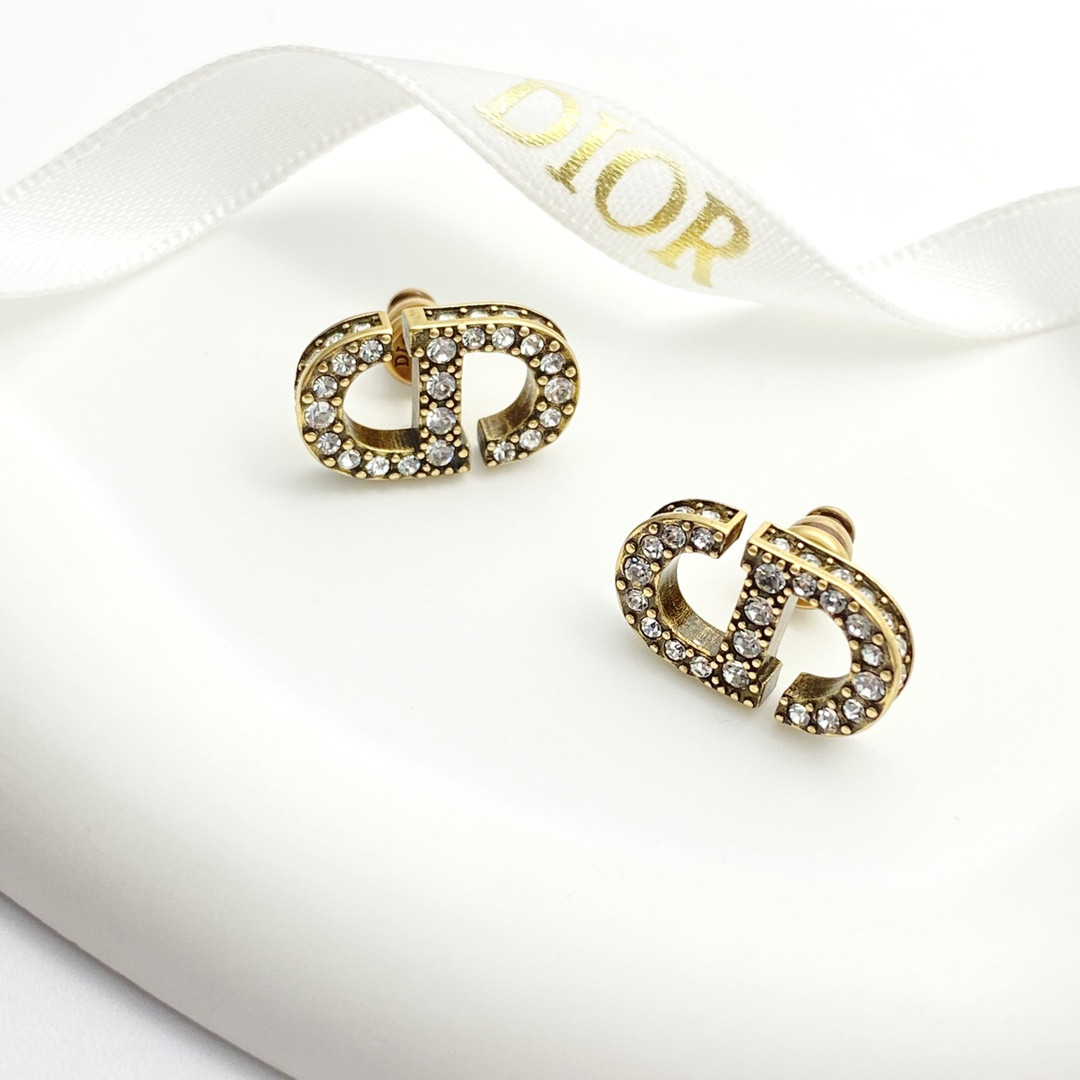 S131350 DIOR LOGO STUD EARRINGS