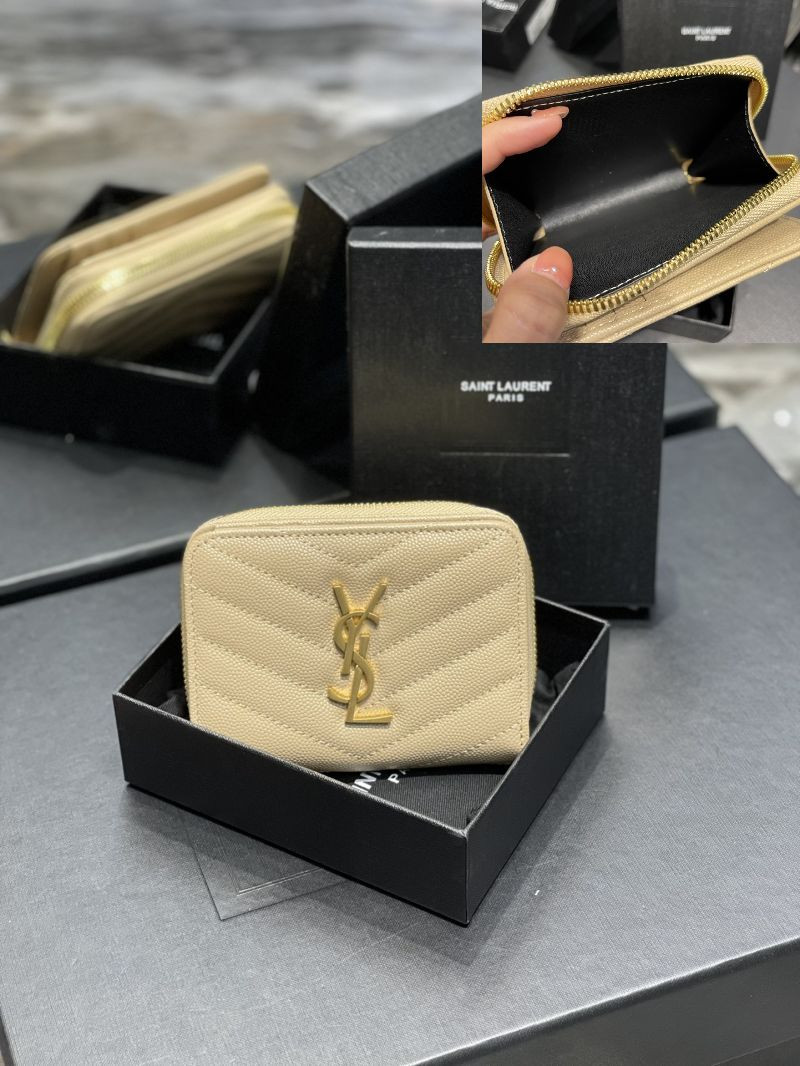 S09241YSL GOLD WALLET
