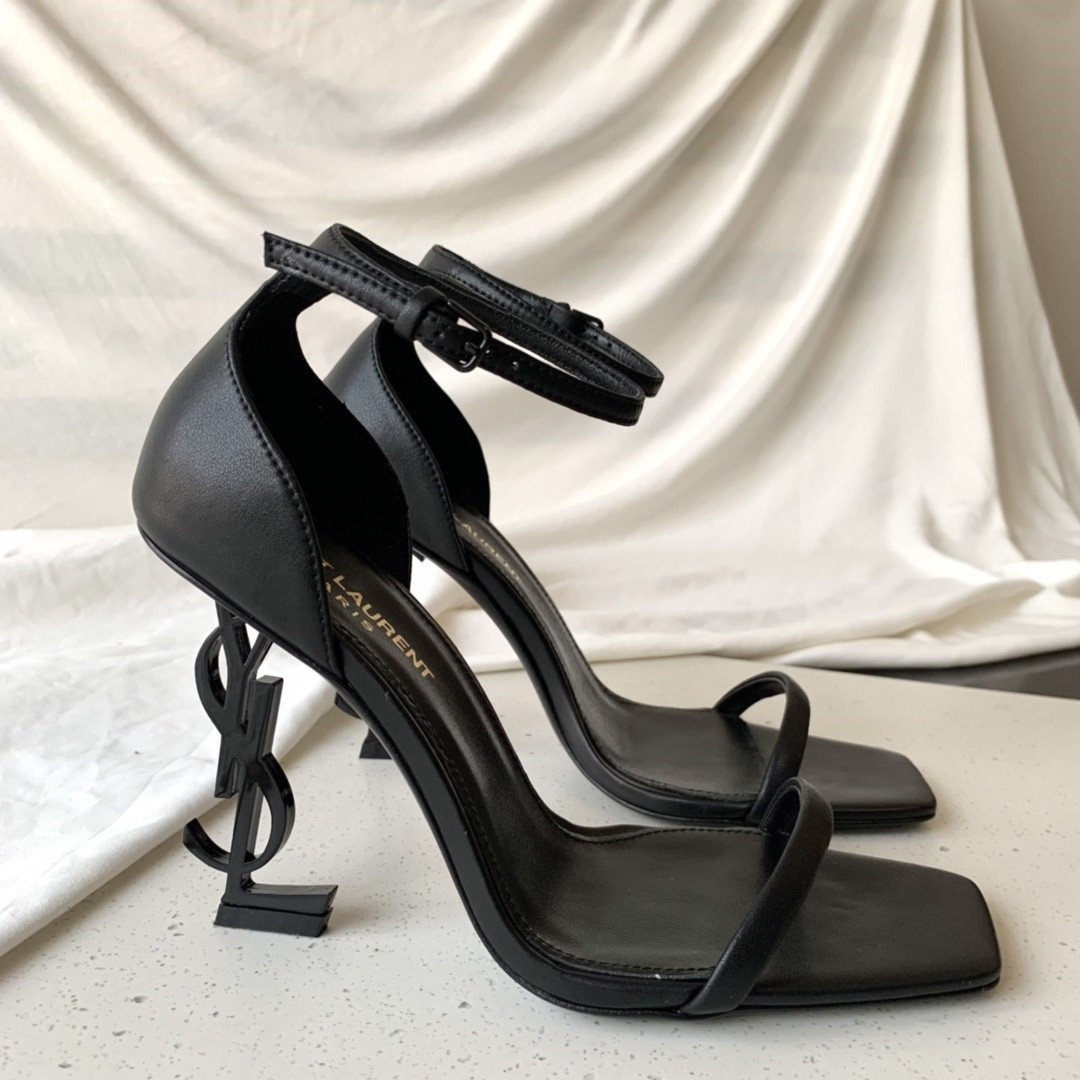 S28577 BLACK YSL HEELS