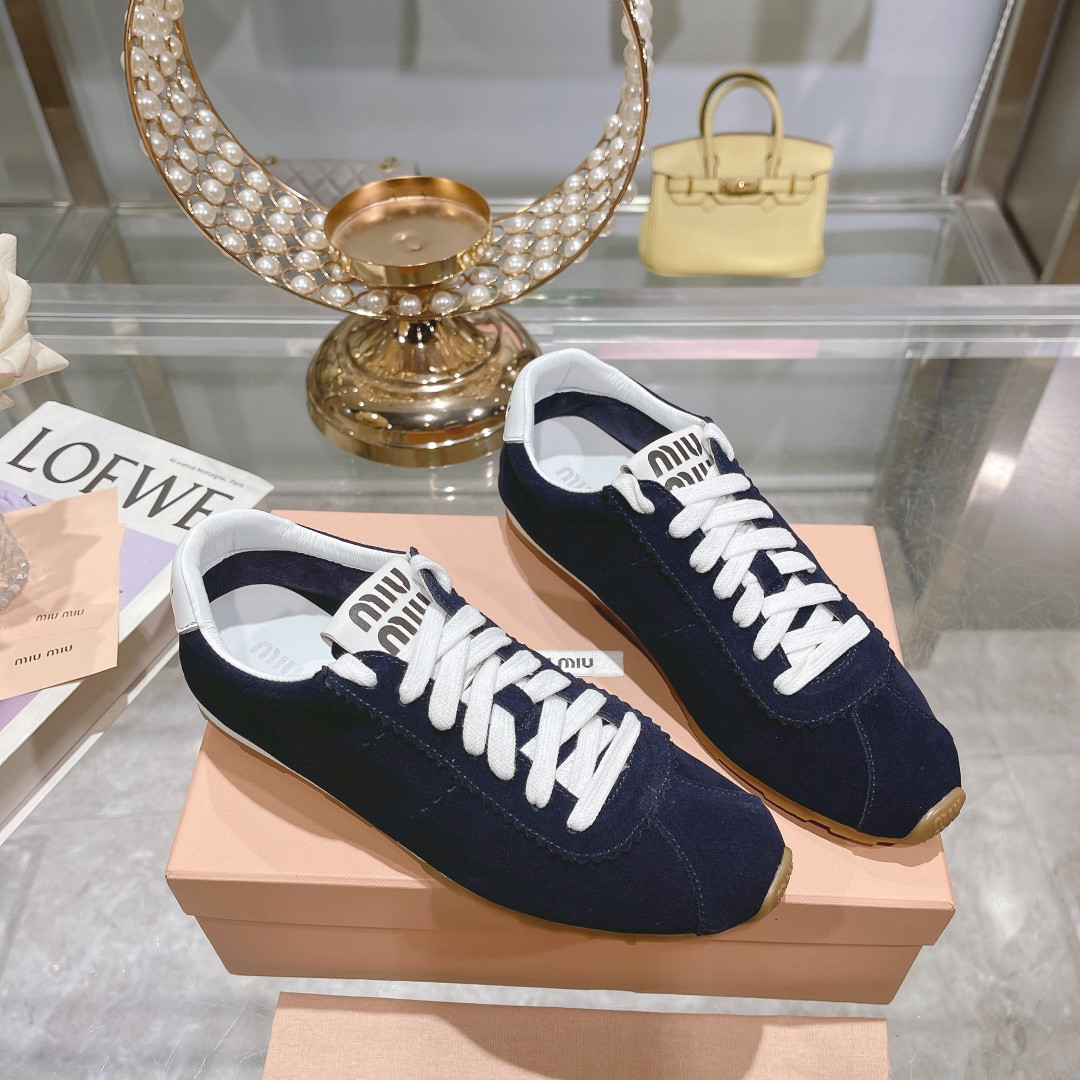 S150073 MiuMiu Women Shoes (NAVY BLUE)