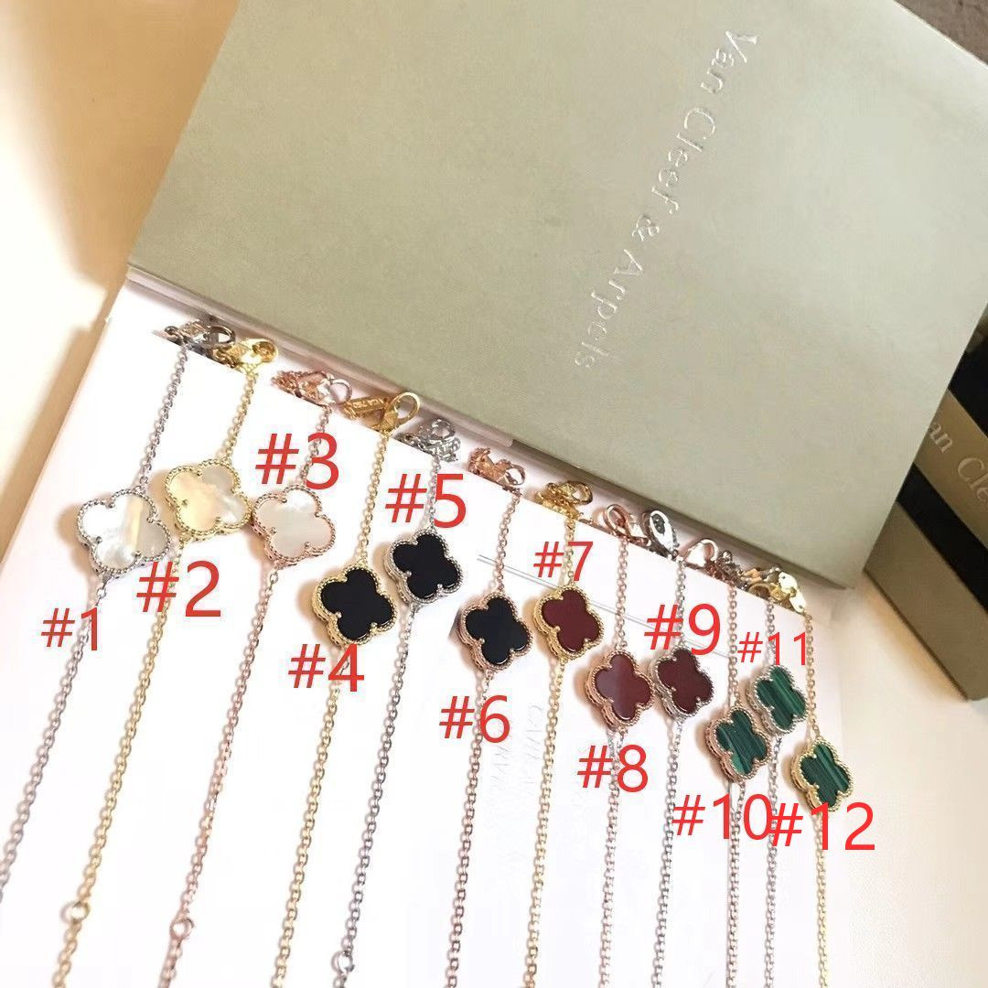 S32171 VCA Clover Single Flower Bracelet