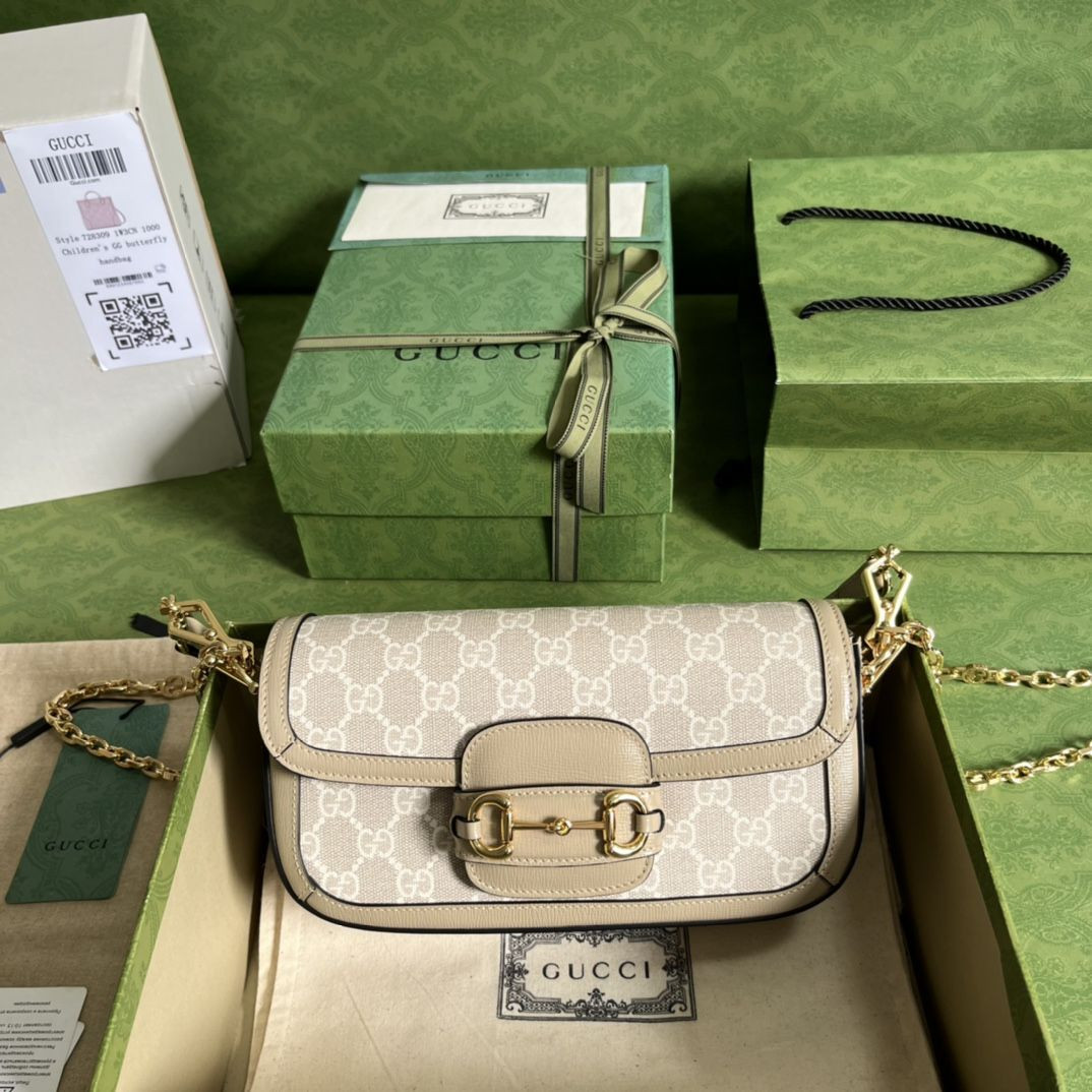 735178 WHITE HORSEBIT GUCCI BAG