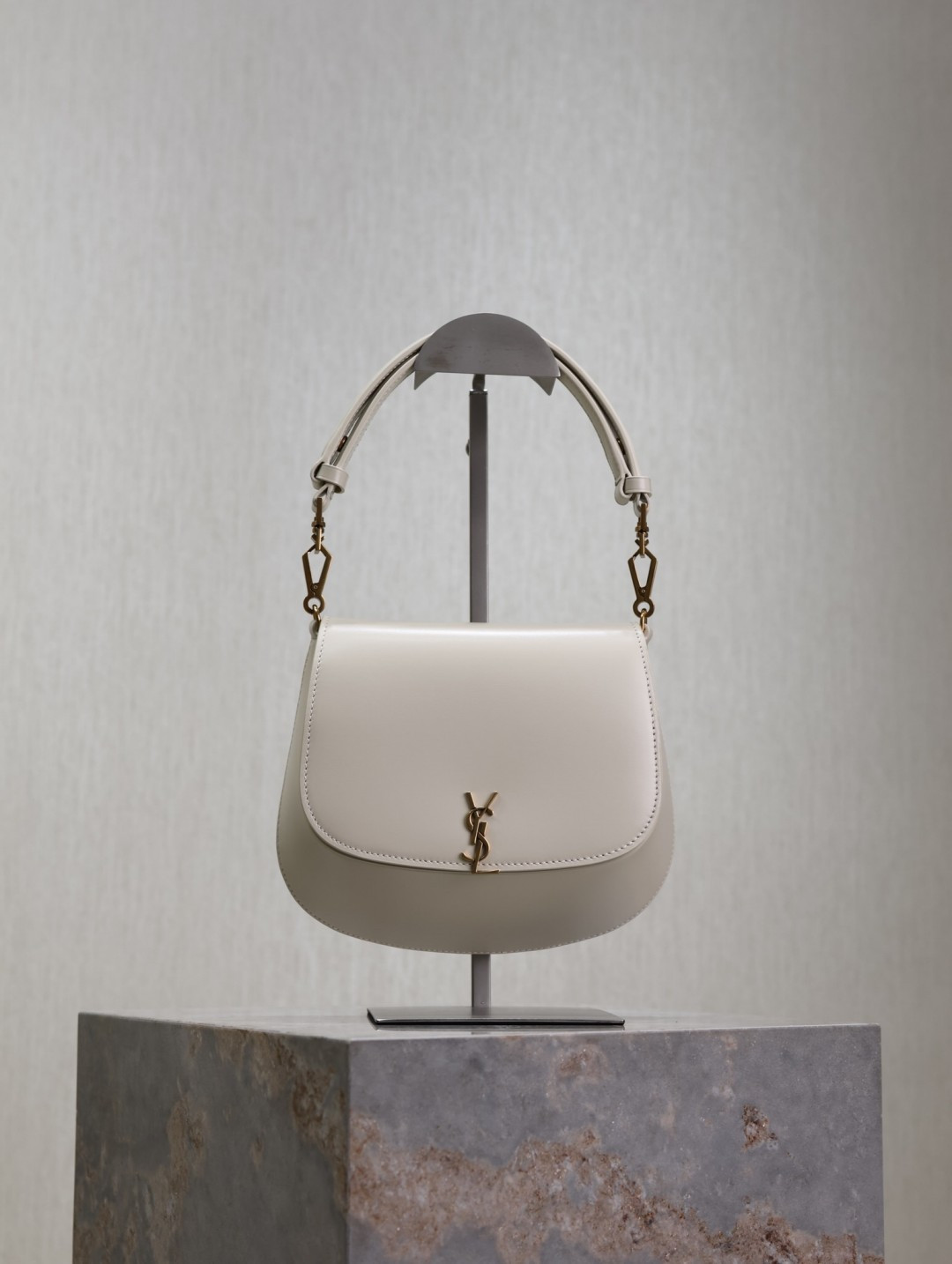 S125705 WHITE YSL Voltaire Bag