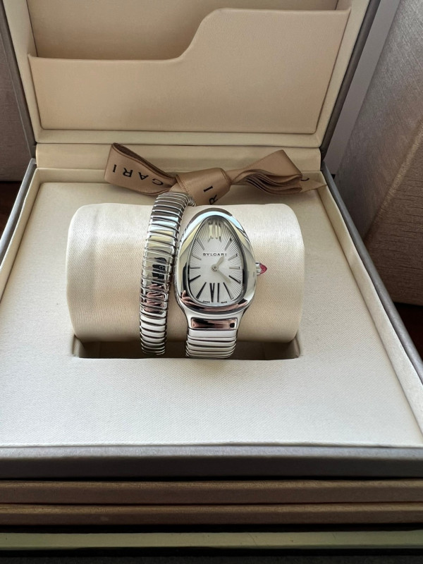 SILVER SERPENTI WATCH