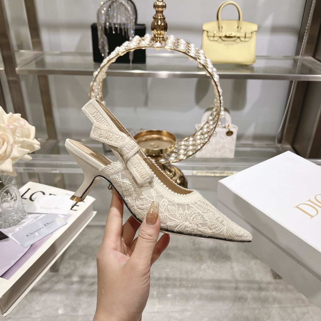 S118585 5CM DIOR SLINGBACK WHITE