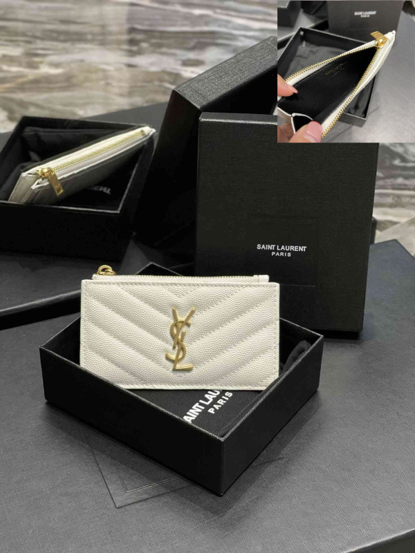 A066K WHITE YSL WALLET