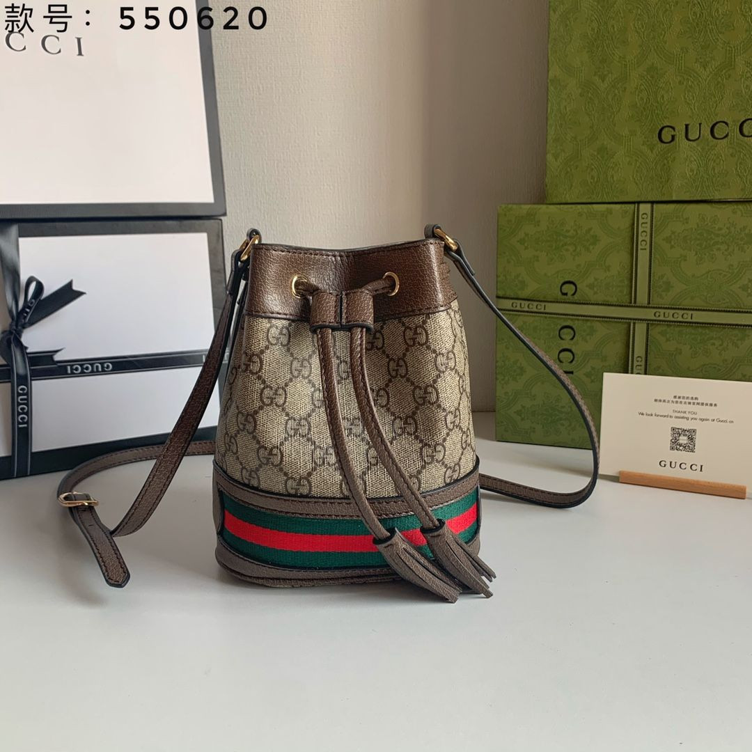 550621 GG OPHIDIA BUCKET BAG 19CM