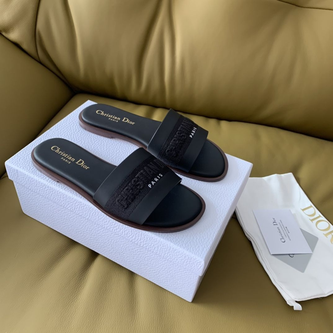 S116834 BLACK DIOR SLIPPERS
