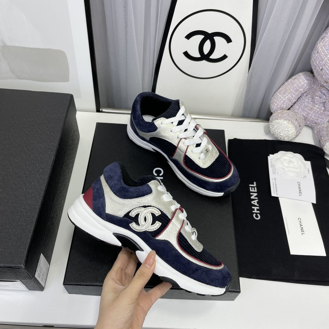 S72153 CHANEL WOMENS SHOES BLUE