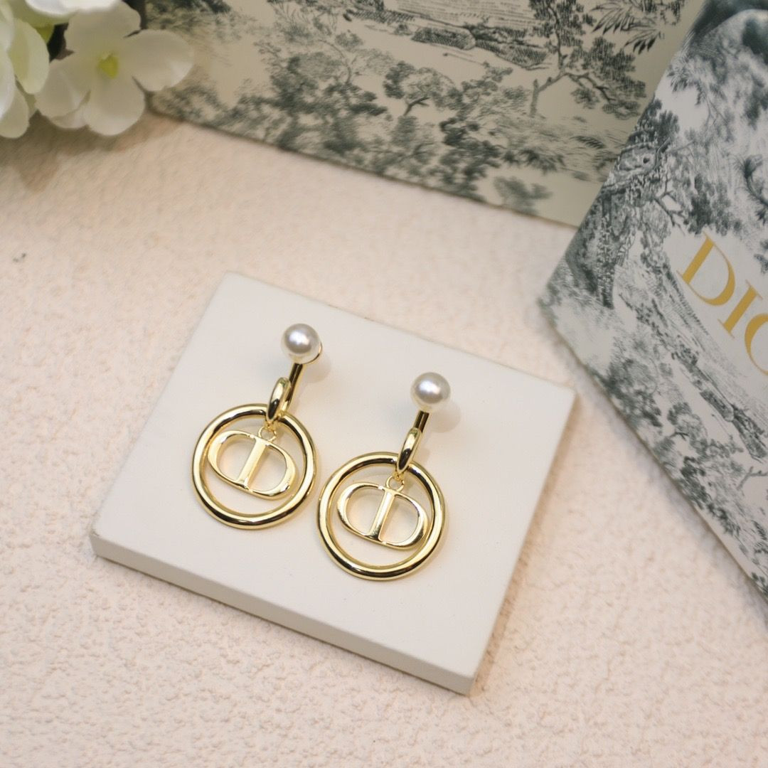 S42184 DIOR CD EARRINGS