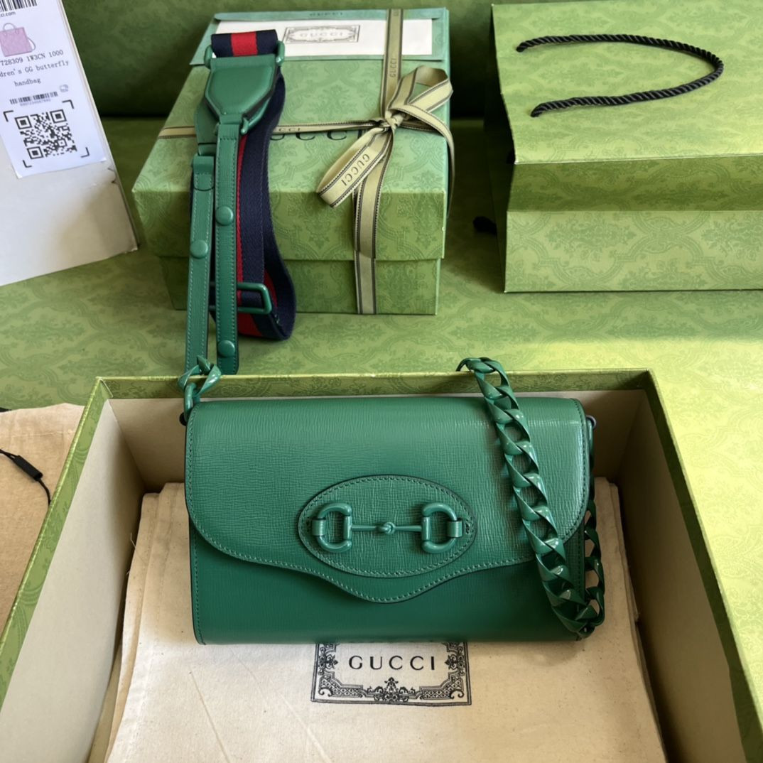 724713 GREEN MINI GUCCI HORSEBIT 1955