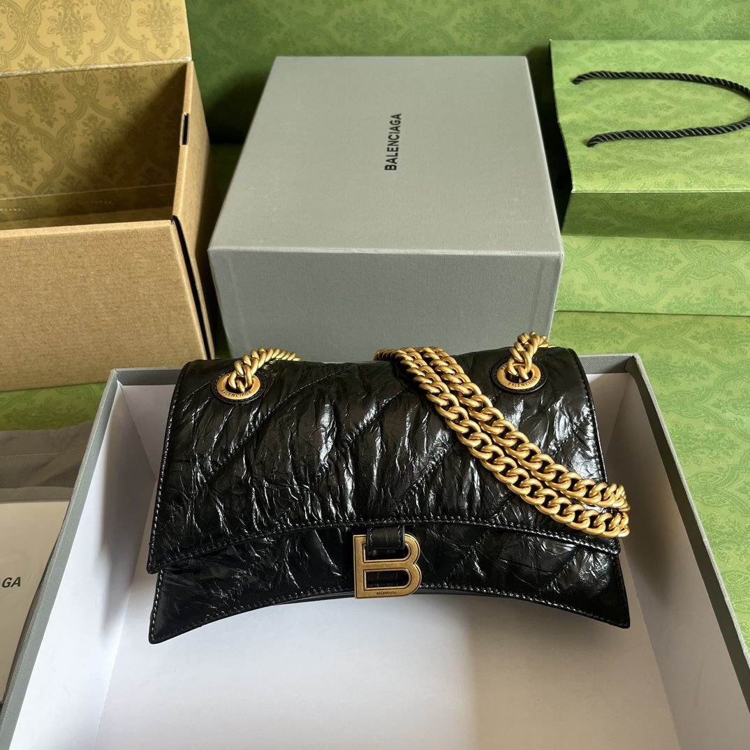 716351 BALENCIAGA BLACK/GOLD HOURGLASS